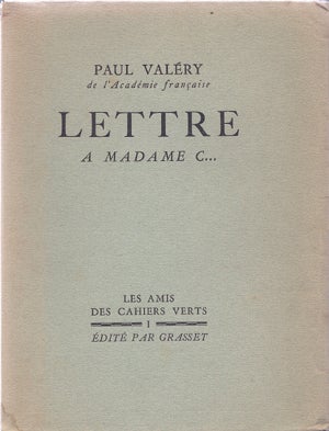 Item #200607 Lettre a Madame C. Paul Valéry