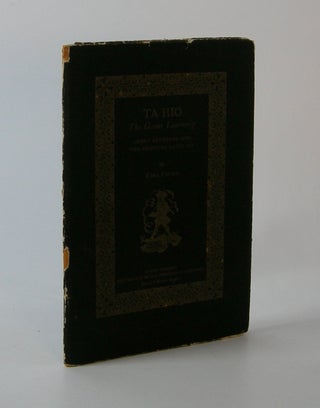 Item #202964 Ta Hio; The Great Learning. Newly Rendered into the American Language by Ezra Pound....