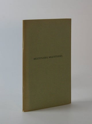 Item #202965 Multitudes, Multitudes. Amy Clampitt