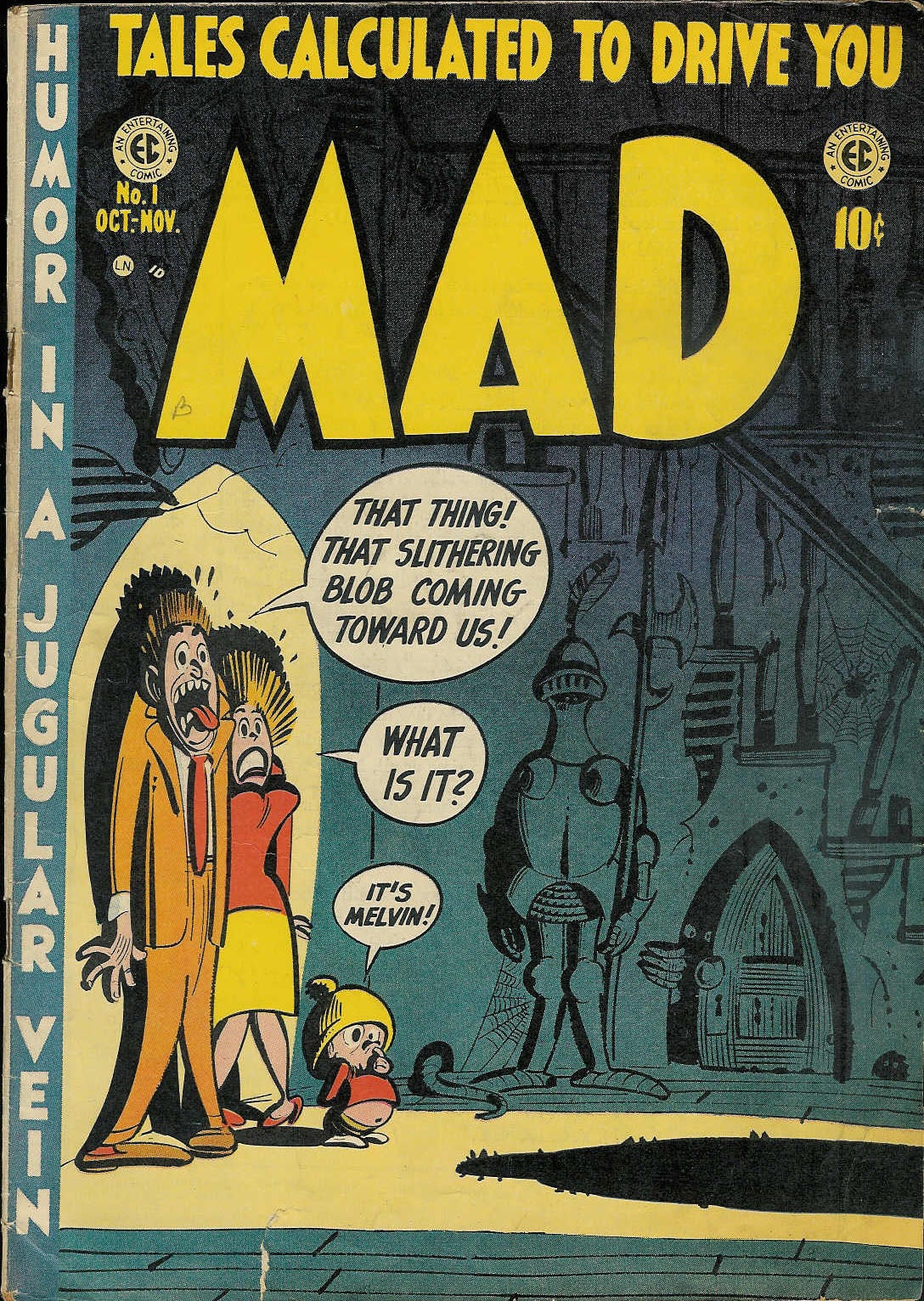 Mad; Humor in a Jugular Vein. Vol. 1, No. 1 - Vol. 1, No 23; with: MAD:  Humor in a Jugular Vein, Vol. 1, No, 24 - Vol. 1, No. 51 on Locus Solus  Rare