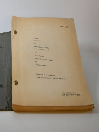 Item #203059 Zalmen, or the Madness of God; Adapted for the stage by Marion Wiesel. Based on the...