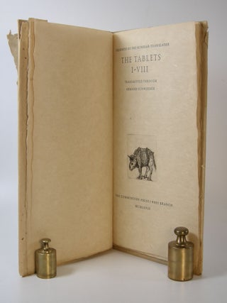 Item #203161 The Tablets; I-VIII . . Armand Schwerner