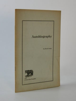 Item #203170 Autobiography. David Antin