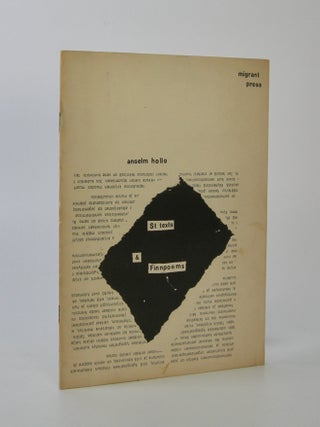 Item #203245 St Texts & Finnpoems. Anselm Hollo