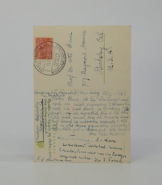 Item #203433 Autograph Postcard Signed; to Otto Stern, July 25, 1953. Lise Meitner, James Franck,...