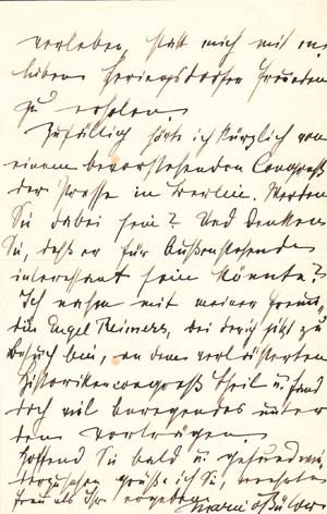Item #203506 Autograph letter signed; "Marie v Bülow," to Ulla Frankfurter, September 6, 1908. Marie von Bülow.