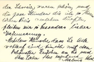 Item #203510 Autograph letter signed; "Melanie Kurt," to Margarete Meyer, November 27,...
