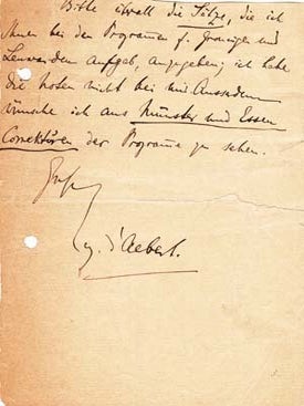 Item #203513 Autograph note signed; "E. d'Albert," no recipient, no date. Eugen d'Albert