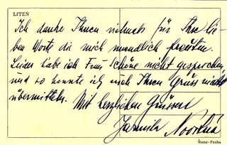 Item #203518 Autograph postcard signed; "Jarmila Novotna," no recipient, no date. Jarmila Novotna
