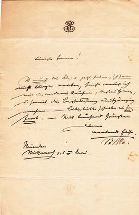 Item #203523 Autograph letter signed; "Polko," to an unidentified recipient, June 2, no...