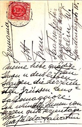 Item #203526 Five autograph postcards signed; "Mafalda," "Mafalda Salvatini,"...