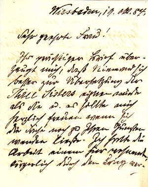 Item #203557 Autograph letter signed; Fr. Bodenstedt," to Sophie Verena ("Sehr geehrte Frau!" October 19, 1884. Friedrich von Bodenstedt.