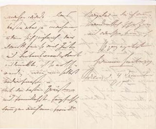 Item #203585 Autograph letter signed; "Hermann Heiberg," to Ulla Frankfurter (unnamed),...