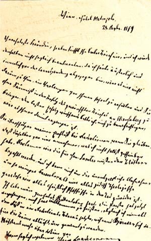 Item #203591 Autograph letter signed; "Heinr. Landesmann," to Ulla Frankfurter (unnamed), August 28, 1889. Hieronymus Lorm, pseud.