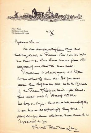 Item #203616 Autograph letter signed; "Hendrick Willem Van Loon," to Rudolf Arnheim ("My dear...