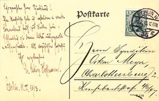 Item #203640 Three autograph letters and one autograph postcard signed; "Ludiwg Hoffmann," to...
