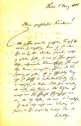Item #203663 Autograph letter signed; "L Rellstab," to Sophie Verena ("Mein geehrtestes...