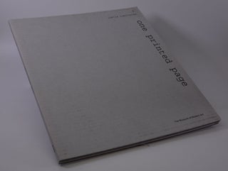 Item #204189 The Biggest Surface On Earth: Scale 1:1; [One Printed Page}. Joëlle Tuerlinckx