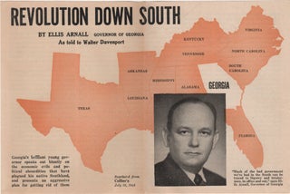 Item #204504 Revolution Down South; . . . as told to Walter Davenport. Ellis Arnall