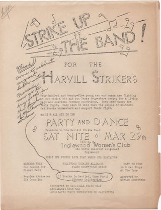 Item #204618 Strike Up the Band; for the Harvill Strikers . . Labor Movement