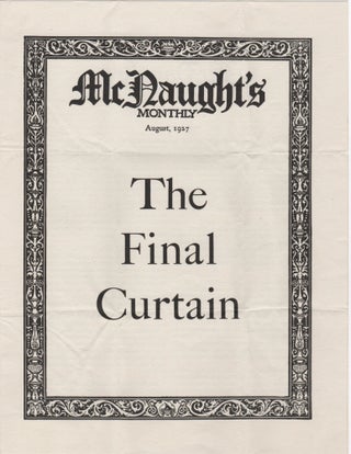 Item #204671 McNaught's Monthly; The Final Curtain