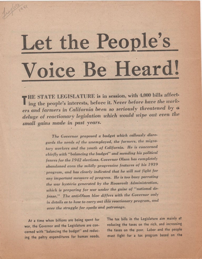 Item #204773 Let the People's Voices Be Heard!! CPUSA.