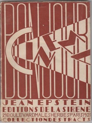 Item #204854 Bonjour Cinema; Collection des Tracts. Jean Epstein