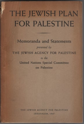 Item #204865 The Jewish Plan for Palestine; Memoranda and Statements Presented by the Jewish...