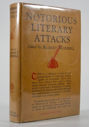 Item #205016 Notorious Literary Attacks. Albert Mordell