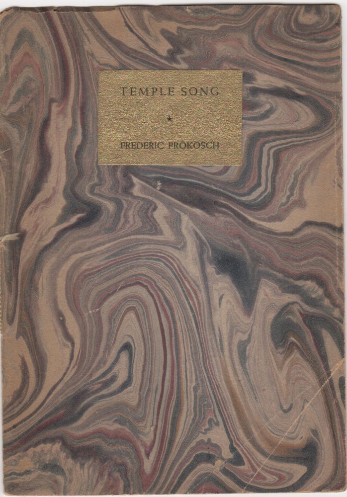 Item #205462 Temple Song. Frederic Prokosch.