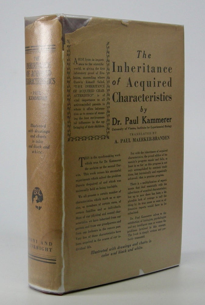 Item #205540 The Inheritance of Acquired Characteristics.; Translated by A. Paul Maerker-Branden. Paul Kammerer.