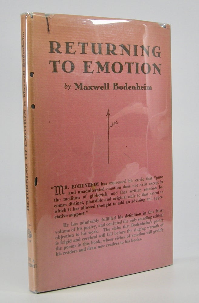 Item #205592 Returning to Emotion. Maxwell Bodenheim.