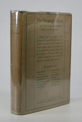 Item #205623 On Strange Altars; A Book of Enthusiasms. Paul Jordan-Smith