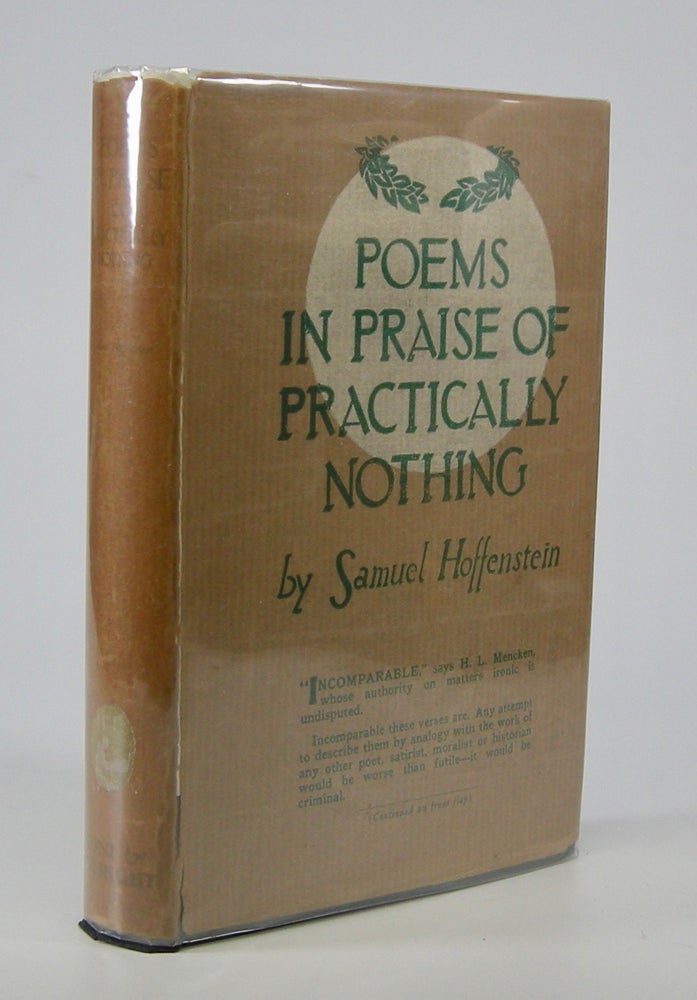 Item #205633 Poems in Praise of Practically Nothing. Samuel Hoffenstein.