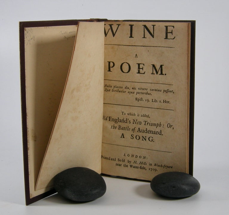 Item #205785 Wine; a Poem. . . To which is added, Old England's New Triumph: Or, the Battle of Audenard. A Song. John Gay.