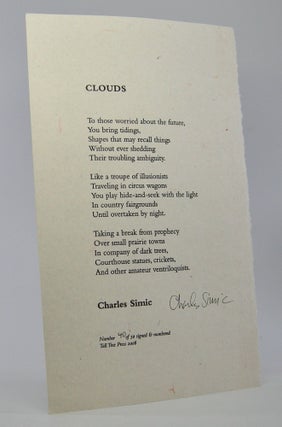 Item #206073 Clouds. Charles Simic