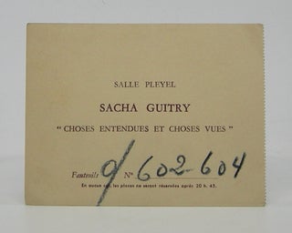 Item #206081 "Choses entendues et Choses Vues" Sacha Guitry