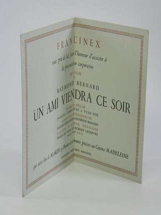 Item #206087 Invitation. Raymond Bernard