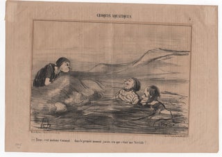 Item #206108 "Croquis Aquatiques"; Original cartoon. Honore Daumier