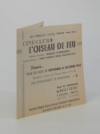 Item #206133 Ciné-Club de l'Oiseau de Feu; Présente. Cinema Clubs