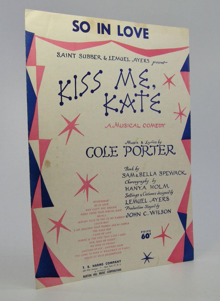 Item #206171 So In Love. Cole Porter.