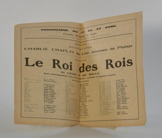 Item #206188 Le Roi des Rois; Programme du 17 au 23 Avril. Cecil B. De Mille