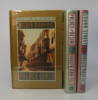 The Cairo Trilogy; Palace Walk, Palace of Desire, Sugar Street. Translated by William M. Hutchins & Olive E. Kenny; William Maynard Hutchins, Lorne M. Kenny, Olive E. Kenny; William Maynard Hutchins and Angele Botros Samaan.