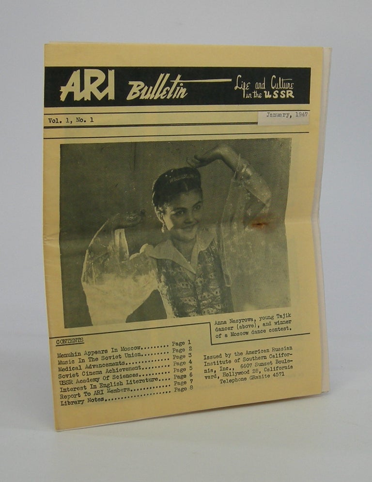 Item #206304 ARI Bulletin; Life and Culture in the USSR, Vol. 1, No. 1