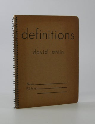 Item #206525 Definitions. David Antin