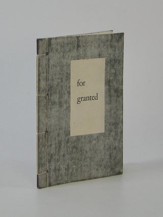 Item #206631 For Granted. Cid Corman