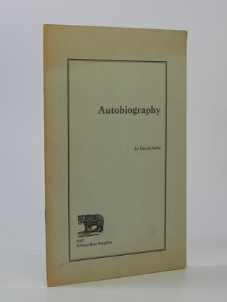 Item #206711 Autobiography; [cover title]. David Antin