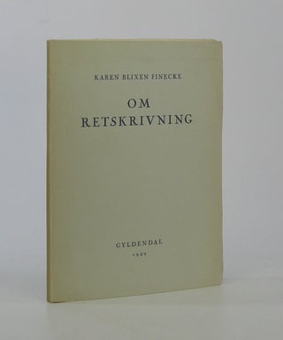 Item #206830 Om Retskriving [On Spelling]; Politiken 23.-24 Marts 1938. Karen Blixen Finecke