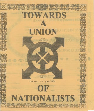 Item #206863 Towards a Union of Nationalists; [cover title]. Black Nationalism