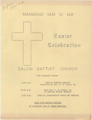 Item #206888 Easter Celebration; Absolutely Free to All! Black Church